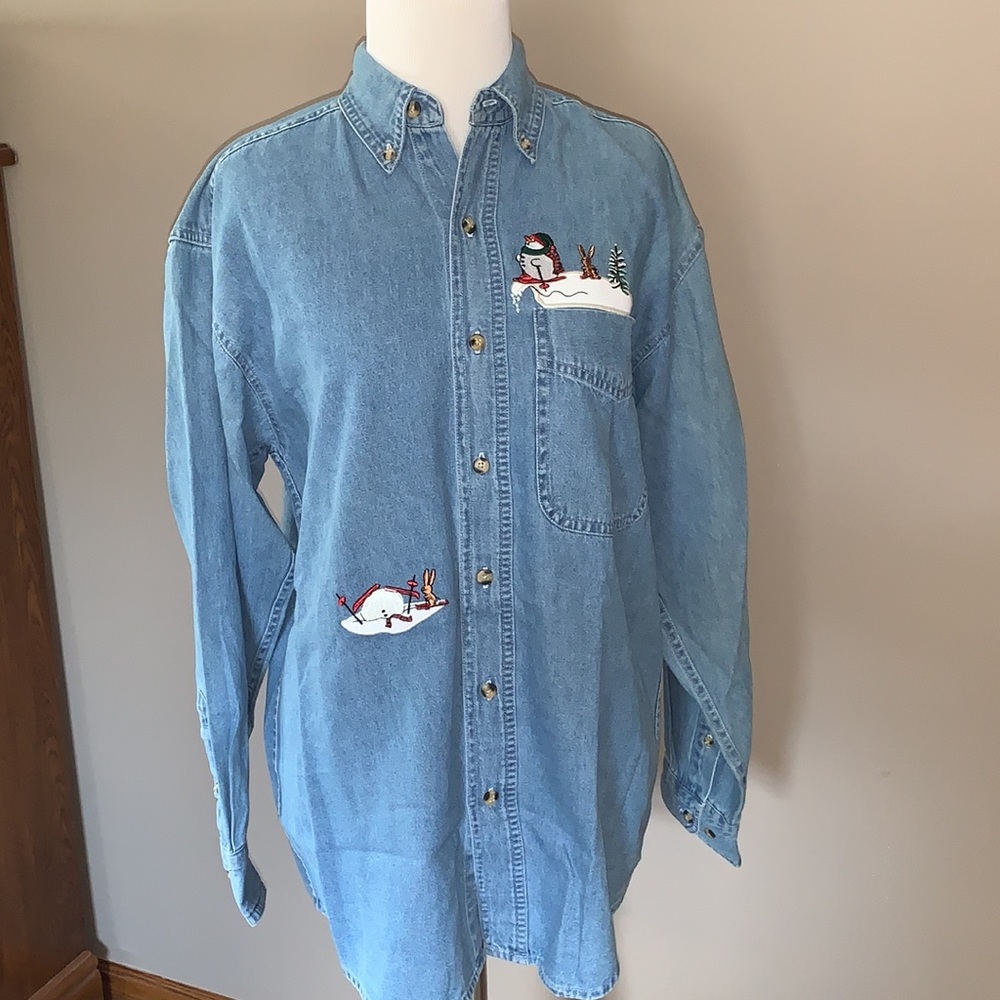 Denim holiday shirt
